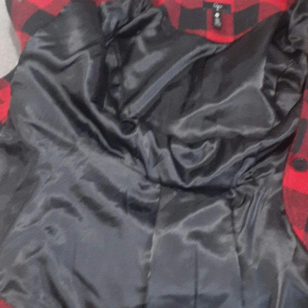 Aqua  red button down shacket XS. - Picture 10 of 14